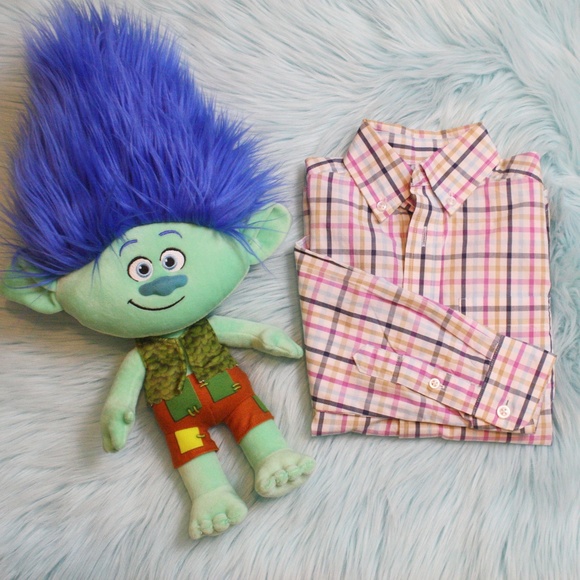 Boy's Size 5 Plaid Button Down Collar Woven Shirt - Picture 2 of 4